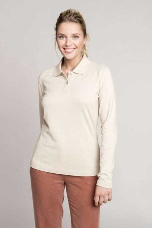 Ženska polo majica dolg rokav Kariban Ladies’ Long-Sleeved Polo Shirt