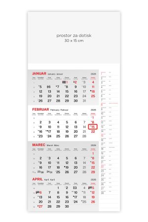 Štirimesečni kolendar s planerjem