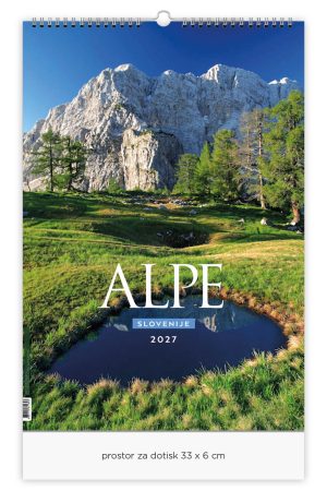 Stenski slikovni koledar Alpe Slovenije 2027