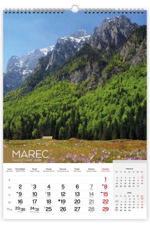 Alternative view of Stenski slikovni kolendar Alpe Slovenije