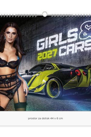 Stenski slikovni koledar Girls and cars