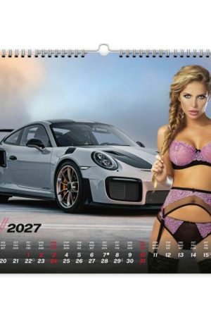 Alternative view of Stenski slikovni koledar Girls and cars