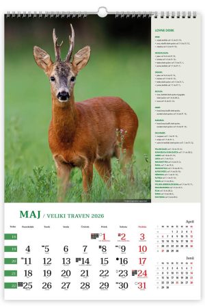 Alternative view of Stenski slikovni kolendar Lov z lovnimi dobami