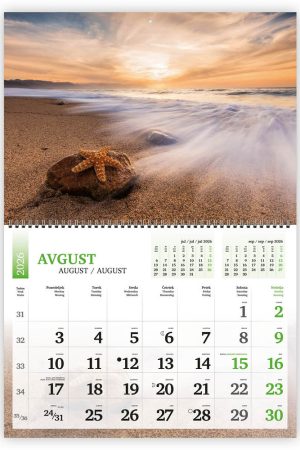 Alternative view of Stenski slikovni kolendar Narava (dvodelni)