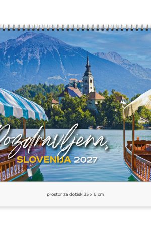 Stenski slikovni koledar Pozdravljena, Slovenija (dvodelni)