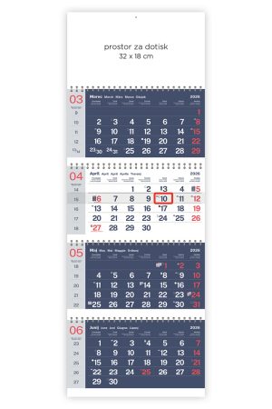 Štiridelni poslovni kolendar s spiralo