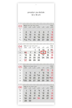 Alternative view of Štiridelni poslovni kolendar s spiralo