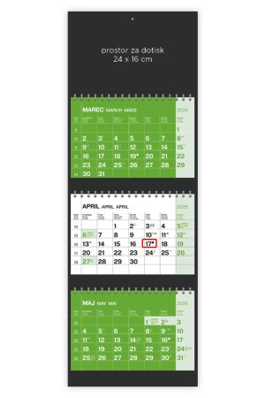 Tridelni barvni s spiralo