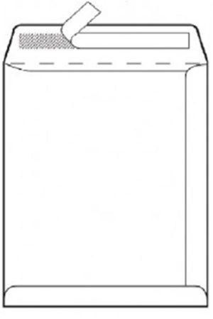 KUVERTA VREČKA B4 BELA SIL. OJAČAN HRBET