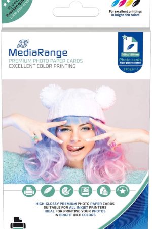 PAPIR FOTO GLOSSY INK JET A6 MEDIARANGE 220G 1/50