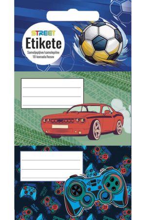 ETIKETE ŠOLSKE ZA ZVEZKE KIDS BOYS 1/10
