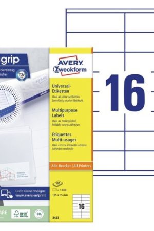 ETIKETE ZWECKFORM 3423 105x35mm
