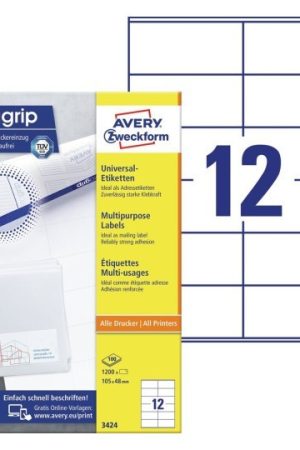 ETIKETE ZWECKFORM 3424 105x48mm