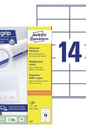 ETIKETE ZWECKFORM 3477 105x41mm