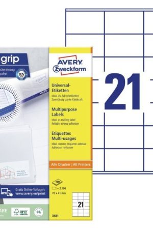 ETIKETE ZWECKFORM 3481 70x41mm