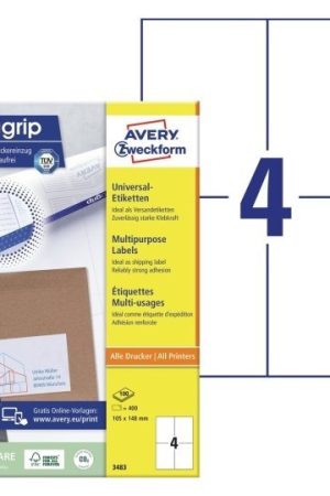 ETIKETE ZWECKFORM 3483 105x148mm