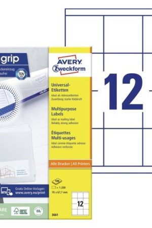ETIKETE ZWECKFORM 3661 70x67,7mm