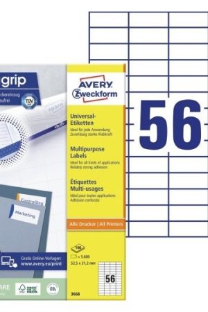 ETIKETE ZWECKFORM 52,5X21,2mm