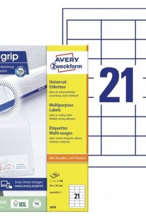 ETIKETE ZWECKFORM 3670 64x36mm