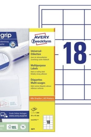 ETIKETE ZWECKFORM 3671 64x45mm