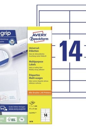 ETIKETE ZWECKFORM 3678 97x37mm