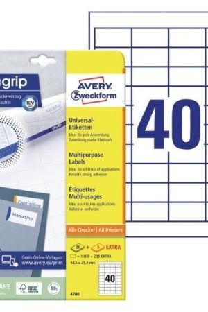 ETIKETE ZWECKFORM 48,5x25,4mm 1/25