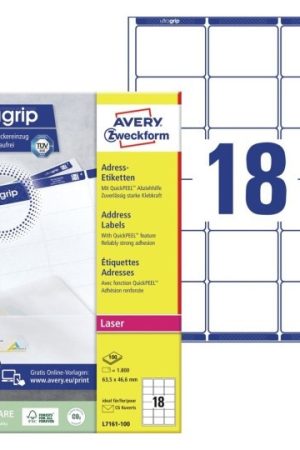 ETIKETE ZWECKFORM L7161 63,5x46,6mm
