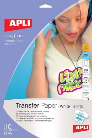 PAPIR TRANSFER ZA BELE MAJICE A4 1/10
