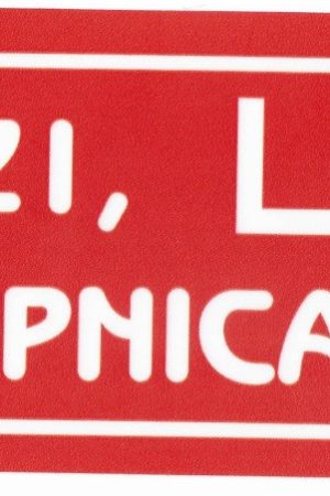 NALEPKA PAZI STOPNICA VELIKOSTI 19cmX9cm