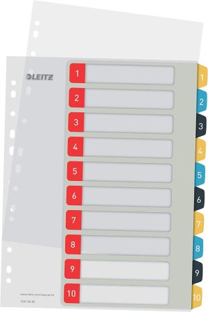 PREGRADNI KARTON A4 PP 1-10 PRINTABLE BARVNI