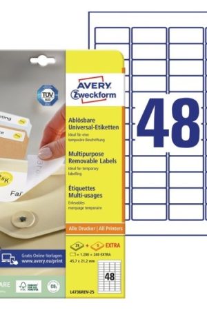 ETIKETE ZWECKFORM L4736REV 45,7x21,2mm