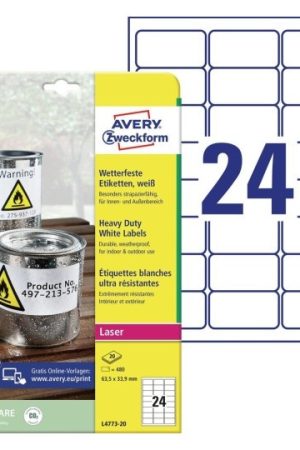 ETIKETE ZWECKFORM L4773 1/20