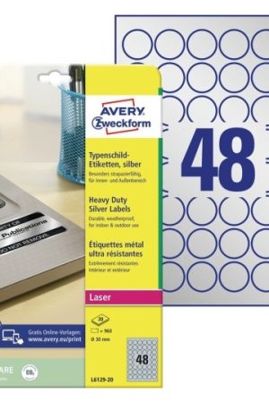 ETIKETE ZWECKFORM L6129 1/20 fi 30mm