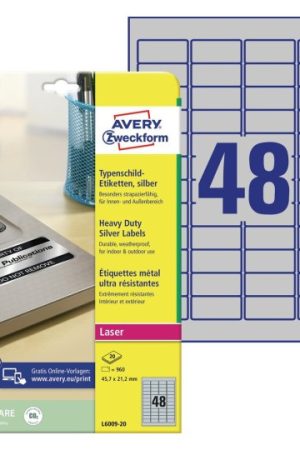 ETIKETE ZWECKFORM L6009 SREBRNA BARVA