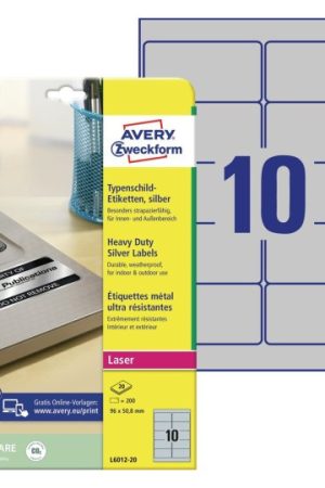 ETIKETE ZWECKFORM L6012 SREBRNA