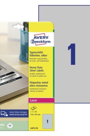 ETIKETE ZWECKFORM L6013 SREBRNA BARVA