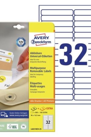 ETIKETE ZWECKFORM L6031REV 96x16,9mm 1/25