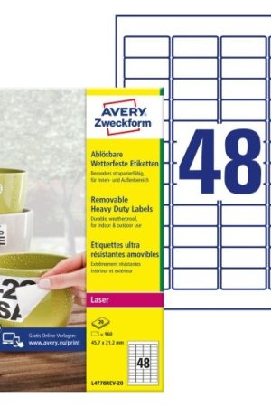 ETIKETE ZWECKFORM L4778REV-20 45,7x21,2 1/20