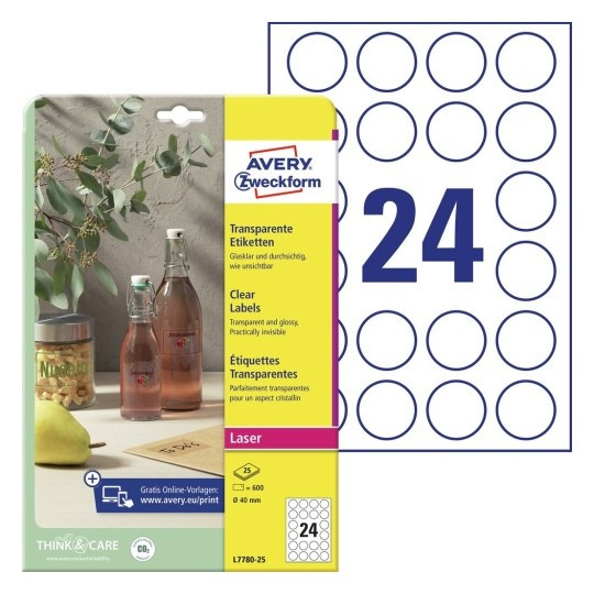 ETIKETE ZWECKFORM L7780 FI40mm 1/25