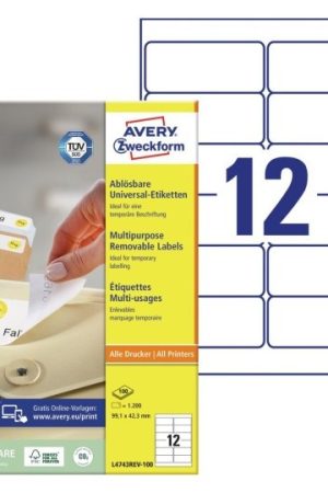 ETIKETE ZWECKFORM L4743REV 99,1x42,3mm