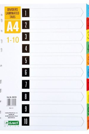 PREGRADNI KARTON A4 Z ŠTEVILKAMI 1-10 LEVIA