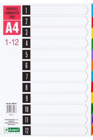 PREGRADNI KARTON A4 1-12 LEVIA PVC