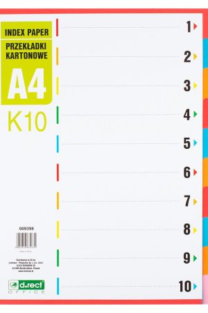 PREGRADNI KARTON A4 10-DELNI LEVIA